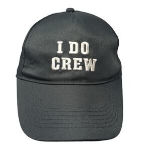 I Do Crew Slideback Baseball Cap Gray One Size Adjustable Embroidered Gertex